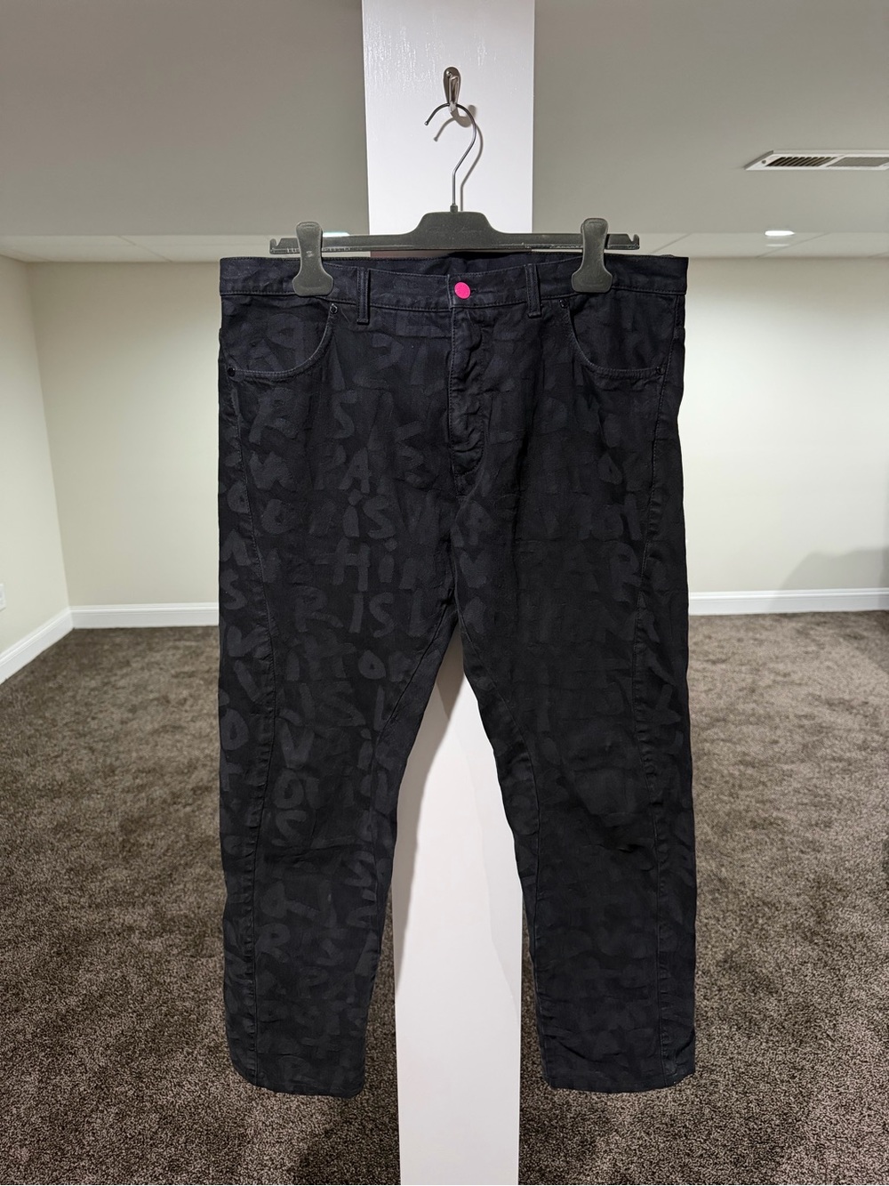 Louis Vuitton x Stephen Sprouse FW08 Graffiti Black Denim Jeans